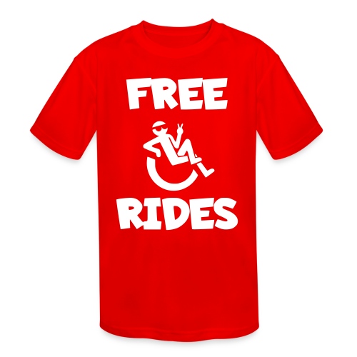This wheelchair user gives free rides - Kids' Moisture Wicking Performance T-Shirt