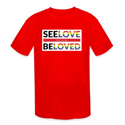 FUMCSD See Love, Be Loved: white design background - Kids' Moisture Wicking Performance T-Shirt
