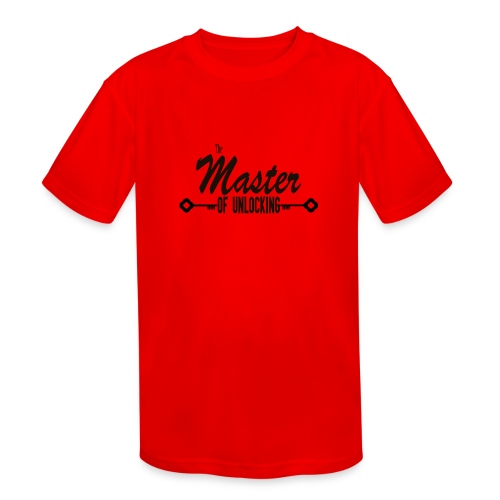 The Master of Unlocking (White) - Kids' Moisture Wicking Performance T-Shirt