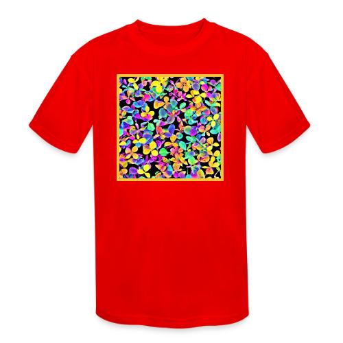 Stylish Foliage Leafy Elegance - Kids' Moisture Wicking Performance T-Shirt
