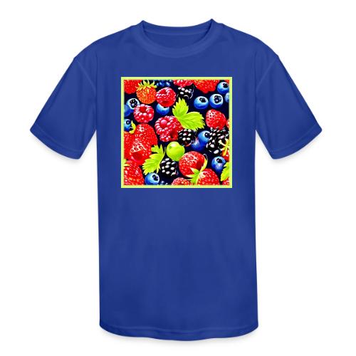 Colorful Berry Medley Design - Kids' Moisture Wicking Performance T-Shirt