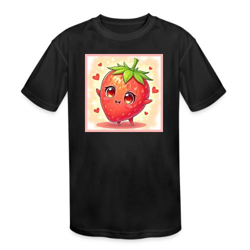 Adorable Sweet Strawberry Bliss - Kids' Moisture Wicking Performance T-Shirt