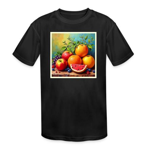 Fresh Fruits in a Perfect Mix Design - Kids' Moisture Wicking Performance T-Shirt
