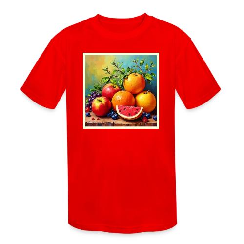 Fresh Fruits in a Perfect Mix Design - Kids' Moisture Wicking Performance T-Shirt