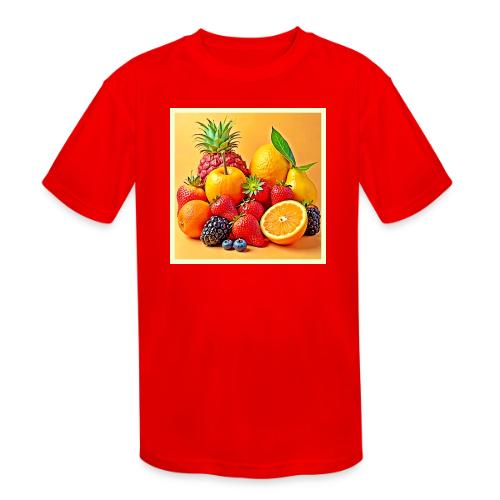 Fresh Bounty: Vibrant Fruit Harvest Art - Kids' Moisture Wicking Performance T-Shirt