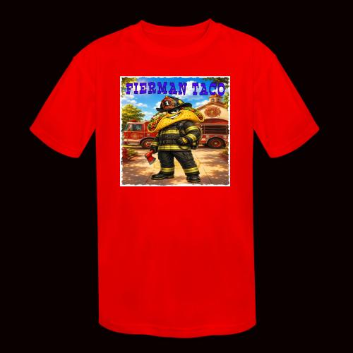 Fireman Taco - Kids' Moisture Wicking Performance T-Shirt