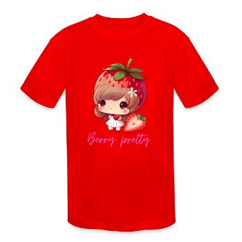 Berry pretty - Kids' Moisture Wicking Performance T-Shirt - red - Front