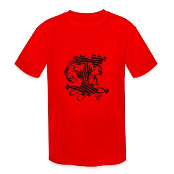 Medieval Core Medieval Initials Castle Core - Kids' Moisture Wicking Performance T-Shirt - red - Front