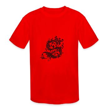 Medieval Core Medieval Initials Castle Core - Kids' Moisture Wicking Performance T-Shirt - red - Front