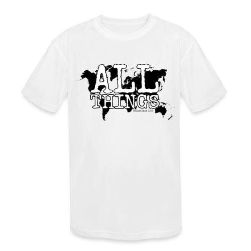 All Things World Map - Kids' Moisture Wicking Performance T-Shirt