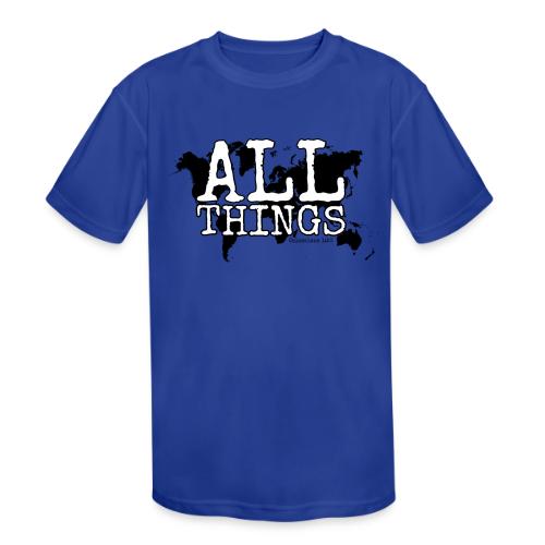 All Things World Map - Kids' Moisture Wicking Performance T-Shirt