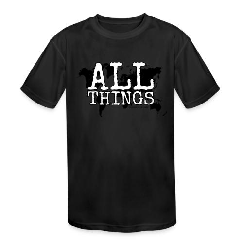 All Things World Map - Kids' Moisture Wicking Performance T-Shirt