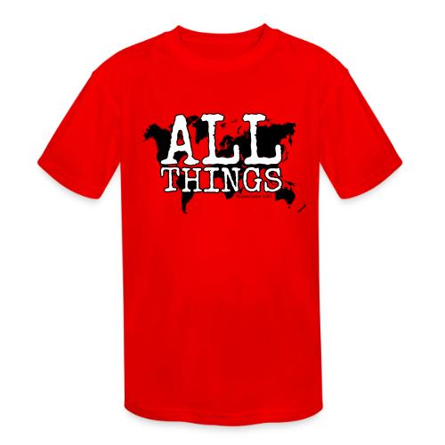 All Things World Map - Kids' Moisture Wicking Performance T-Shirt