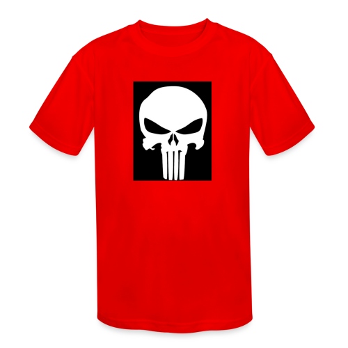 Gunshot skull - Kids' Moisture Wicking Performance T-Shirt