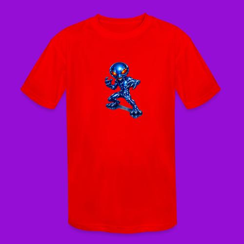 Angry Blue Alien - Kids' Moisture Wicking Performance T-Shirt