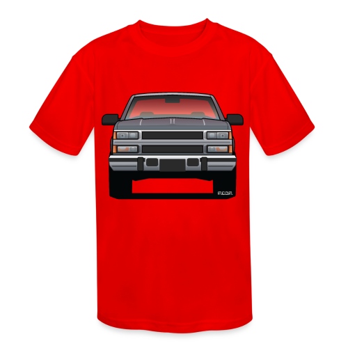 Design Icon: American Bowtie Silver Urban Truck - Kids' Moisture Wicking Performance T-Shirt