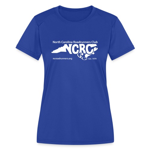 NCRC White Logo1 - Women's Moisture Wicking Performance T-Shirt
