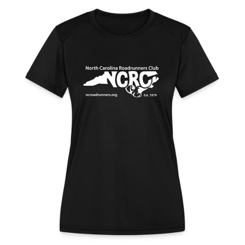 NCRC White Logo1 - Women's Moisture Wicking Performance T-Shirt