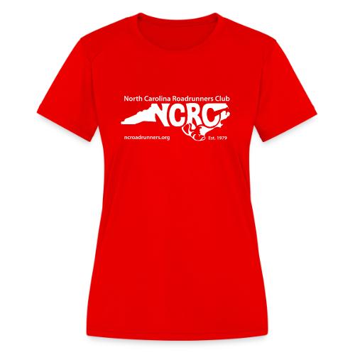 NCRC White Logo1 - Women's Moisture Wicking Performance T-Shirt