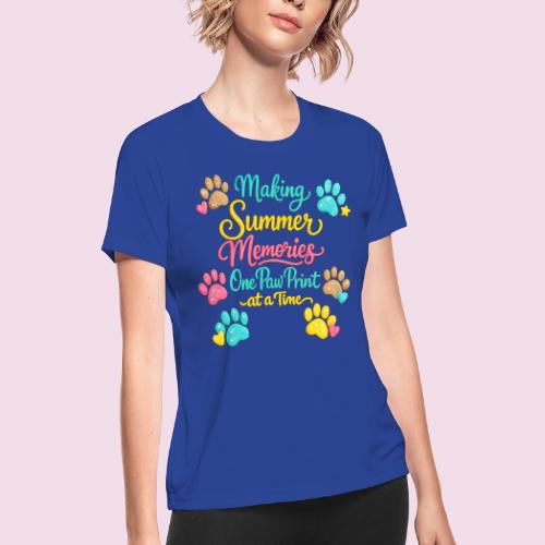 Making Summer Memories Faux Embroidery - Women's Moisture Wicking Performance T-Shirt