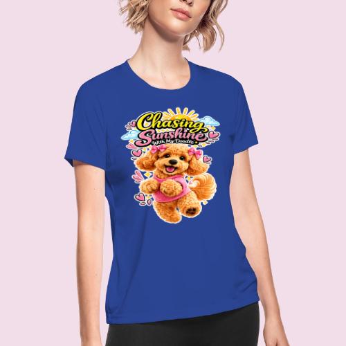 Chasing Sunshine With My Doodle - Women's Moisture Wicking Performance T-Shirt