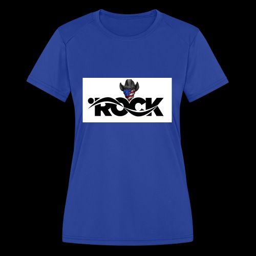 Eye Rock Cowboy Design - Women's Moisture Wicking Performance T-Shirt