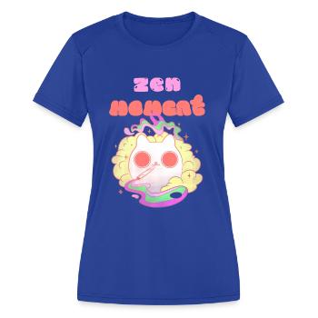 Zen moment - Women's Moisture Wicking Performance T-Shirt - royal blue - Front - Zoe (177cm)
