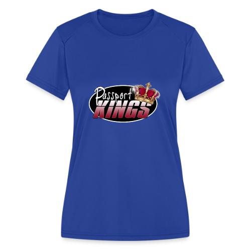 Passport Kings logo for dark shirts - Women's Moisture Wicking Performance T-Shirt