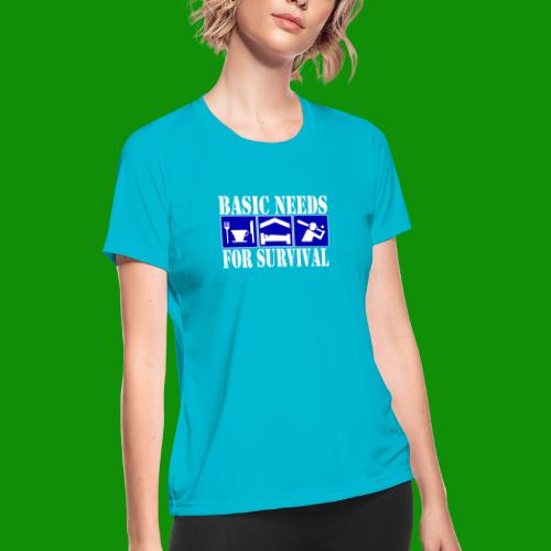 Softball/Baseball Basic Needs - Women's Moisture Wicking Performance T-Shirt