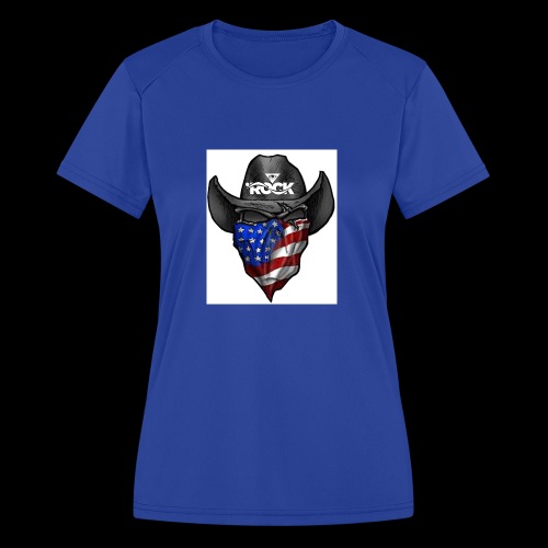Eye rock cowboy Design - Women's Moisture Wicking Performance T-Shirt