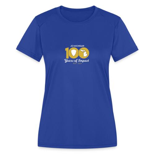 100 Years of JCI Michigan - Women's Moisture Wicking Performance T-Shirt