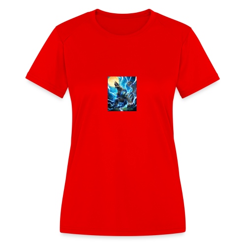 Blue lighting dragom - Women's Moisture Wicking Performance T-Shirt