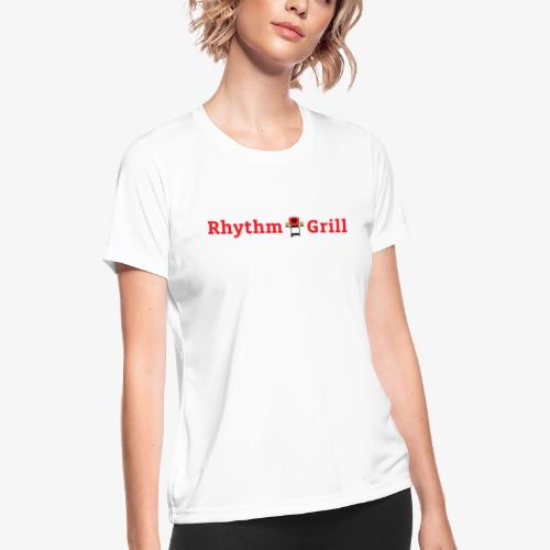 Rhythm Grill word logo - Women's Moisture Wicking Performance T-Shirt