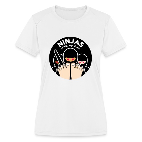NINJAS LOVE MY TOES (cream) - Women's Moisture Wicking Performance T-Shirt