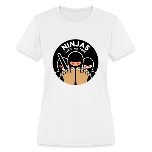 NINJAS LOVE MY TOES (caramel) - Women's Moisture Wicking Performance T-Shirt