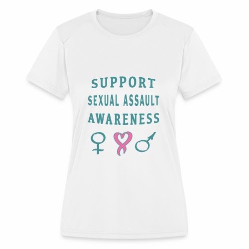 Support Sexual Assault Awareness Prevention Month - Women's Moisture Wicking Performance T-Shirt