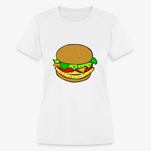 Comic Burger - Women's Moisture Wicking Performance T-Shirt