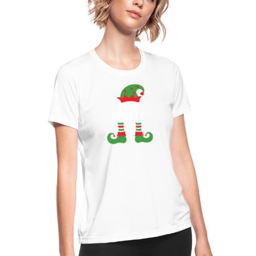I'm The Sporty Elf Shirt Xmas Matching Christmas - Women's Moisture Wicking Performance T-Shirt