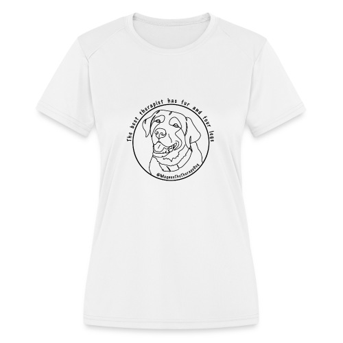 outline logo01 blk02 - Women's Moisture Wicking Performance T-Shirt