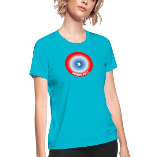 Puerto Rico Circle - Women's Moisture Wicking Performance T-Shirt