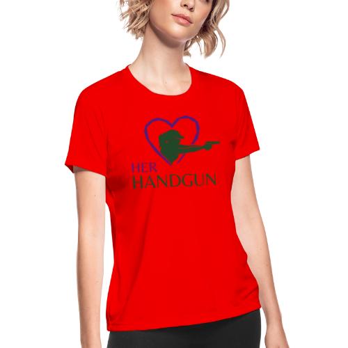 Official HerHandgun Logo - Women's Moisture Wicking Performance T-Shirt