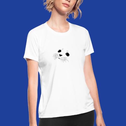 Seal Face (Front) Logo (Back) - Women's Moisture Wicking Performance T-Shirt