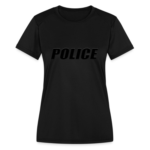 Police Black - Women's Moisture Wicking Performance T-Shirt