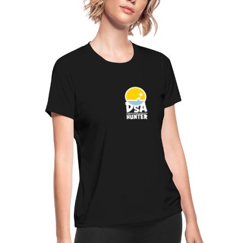 DSA Hunter Light Logo - Front and Back - Women's Moisture Wicking Performance T-Shirt