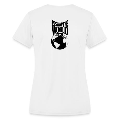 LS Swap the World (Front & Back) - Women's Moisture Wicking Performance T-Shirt