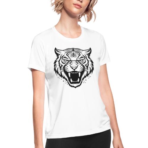 Wild Tiger Fashion, the fury of the feline tiger. - Women's Moisture Wicking Performance T-Shirt