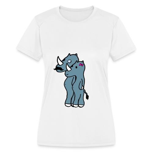 Rhino family - Women's Moisture Wicking Performance T-Shirt
