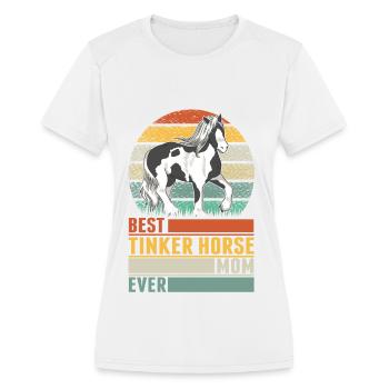 Best Tinker Horse Mom Ever Irish - Women's Moisture Wicking Performance T-Shirt - white - Front - Zoe (177cm)