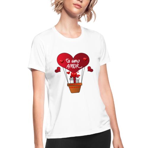 Fashion Valentine's Day Hearts, Gifts February 14 - Women's Moisture Wicking Performance T-Shirt