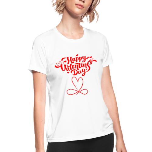 Valentine's Day Designs of Love and Infinity. - Women's Moisture Wicking Performance T-Shirt